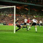 Football OLIVER BIERHOFF HEADS GERMANY S 1ST GOAL CZECH REPUBLIC 1 GERMANY 2 EURO 96 FINAL WEMB