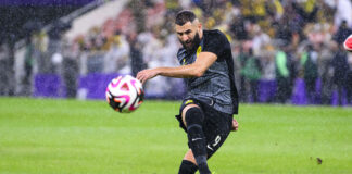 Jeddah, Saudi Arabia December 12: Karim Benzema of Al Ittihad warming up during the 1st Round of FIFA Club World Cup S
