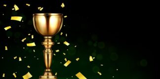 realistic prize cup design illustration