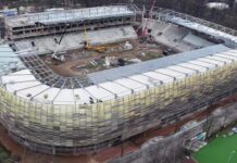 Строителството на „Армията“ кипи – сериозен напредък и по вътрешните помещения (ВИДЕО) stadion balgarska armiq