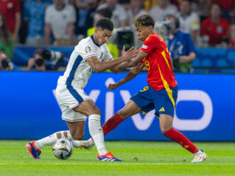14.07.2024, Fussball UEFA EURO, EM, Europameisterschaft,Fussball 2024, Finale im Berliner Olympiastadion, Spanien Engl