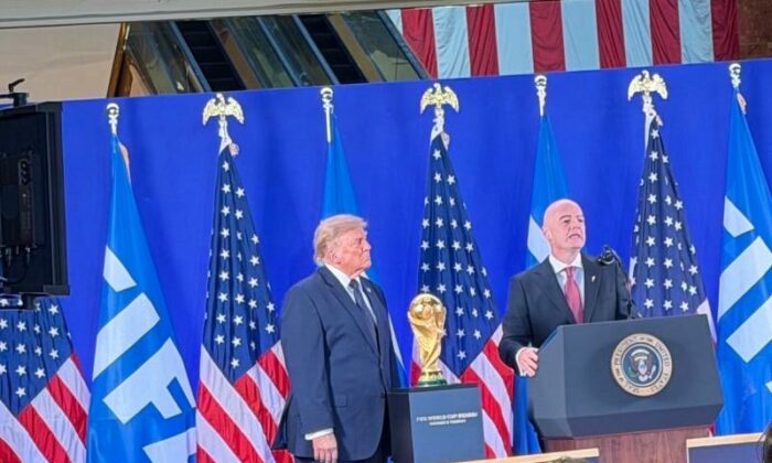 donald tramp djani infantino