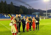 Весела ЛечеваЙордан Йовчев и Краси Балъков бяха гости на откриването на новия стадион „Осогово“ в Кюстендил vesela lecheva